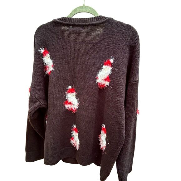 NEW Birch NY Fuzzy Santa Pullover Sweater - Black Soft Cozy Knit - Plus Size 1X - Picture 5 of 8
